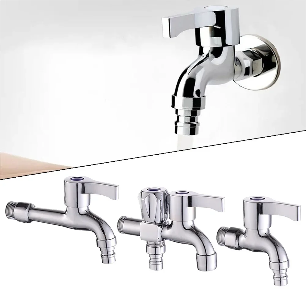 Double Head Washing Machine Faucet G1/2 Long Quick Open Faucet Mop Pool Faucet Various Spaces Including Balcony Bathroom Kitchen