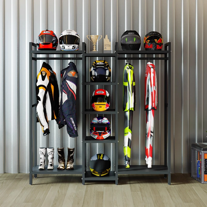 

Helmet storage rack, cycling suit, floor combination, hanger for home use, hat display rack