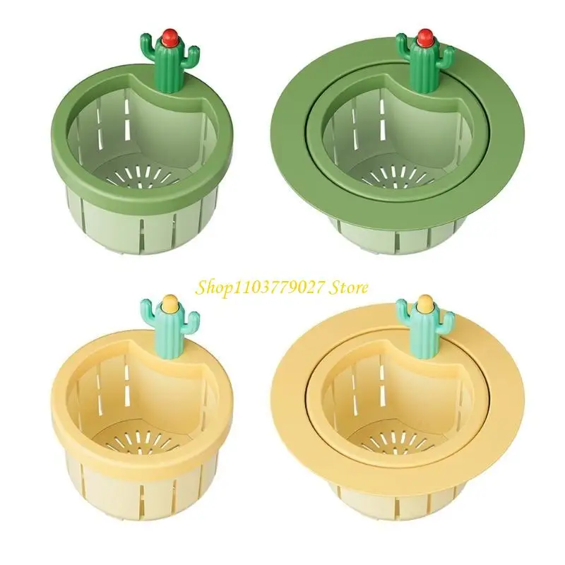 

C4DF Press & Lift Cactus Kitchen Sink Basket Not Clog Drain Strainer with Residues Isolation Designings Simple Installation