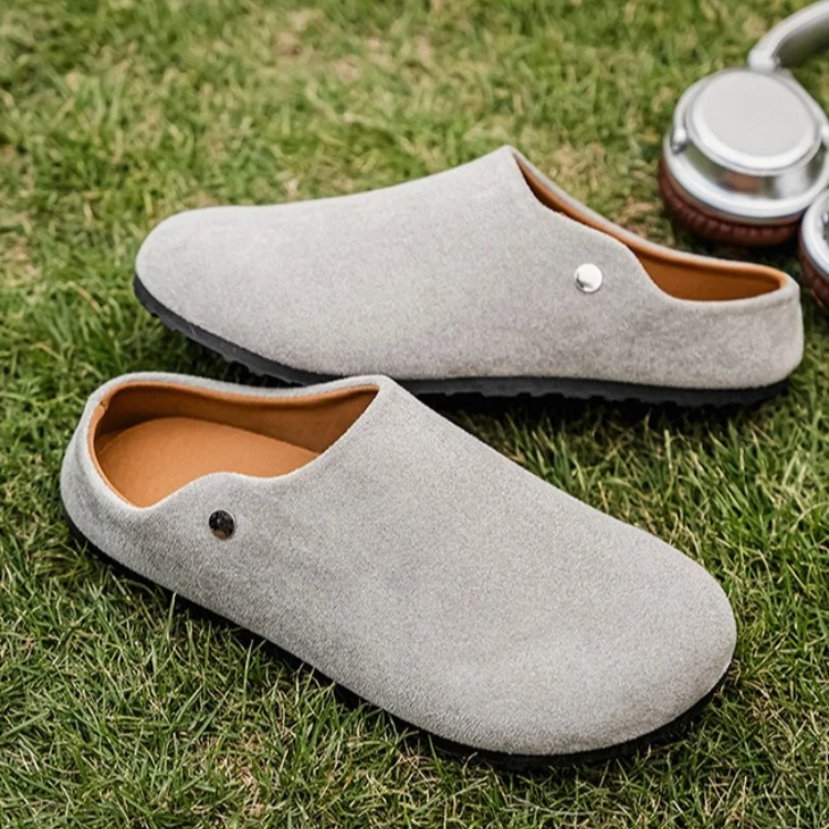 Neue Vielseitige Übergrößen-Herrenschuhe für Outdoor-Aktivitäten, Abriebfest, Bequeme Slip-On Schuhe, Halbzehen-Pantoffeln – Detail 5