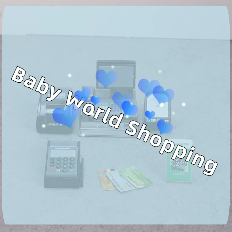 

1 Set Mini Supermarket Cash Register & POS Machine Kit Collectible Fashion Figurines Home Indoor Decor For All Room Type