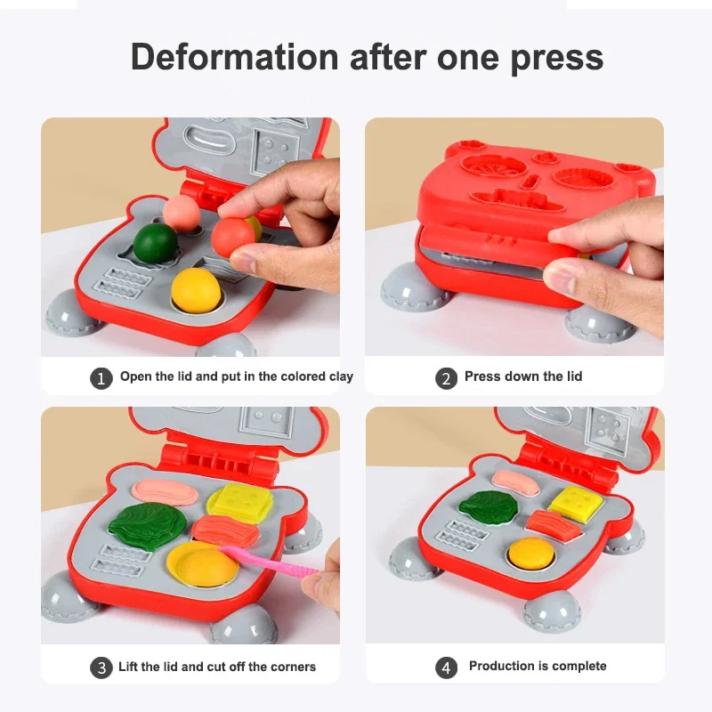 Mini Clay Plasticine Hamburger Machine Mold DIY Children\'s Play House Educational Plasticine Clay Tool