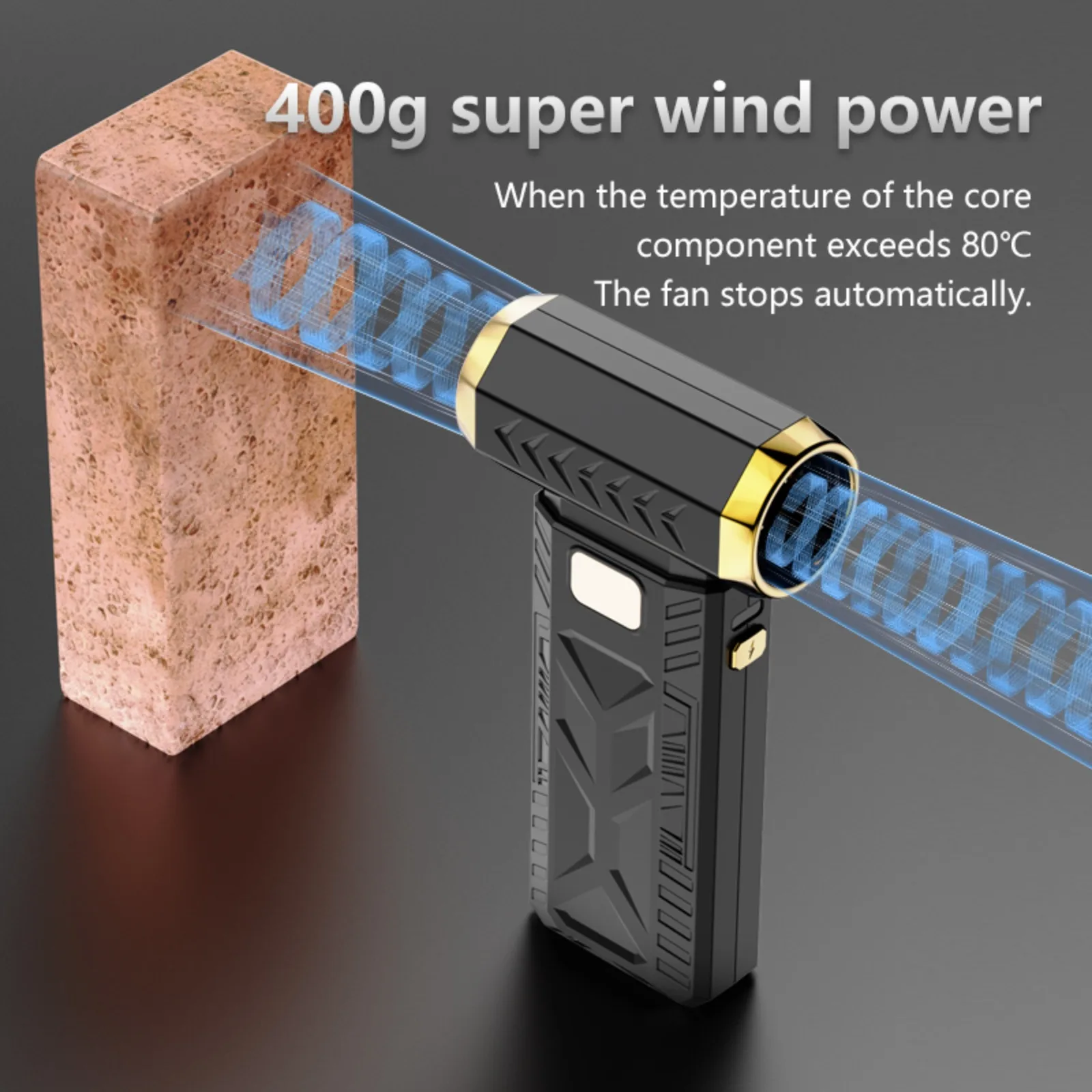 

NEW 250000RPM Violent Fan Powerful Electric Air Blower Portable Dust Cleaner TypeC Charging 53m/s Brushless Turbo Jet Fan Blower