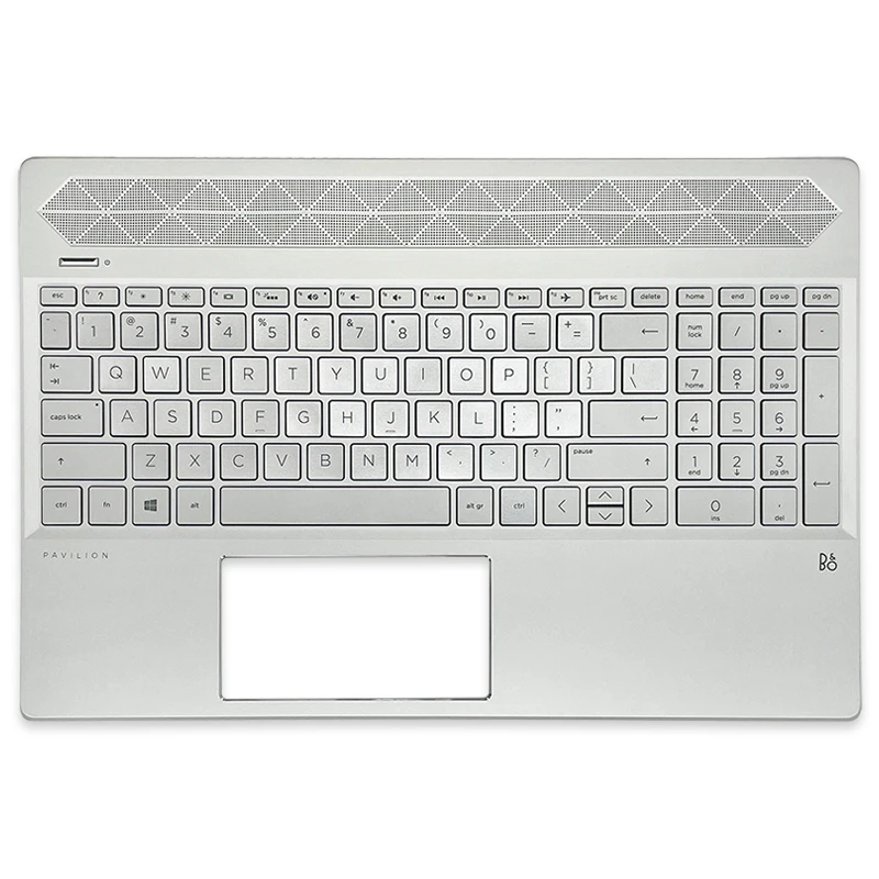 

New Palmrest For HP Pavilion 15-CS 15-CW Palmrest With Backlit Backlight US Keyboard Upper Case C Cover L24753-001 Silver