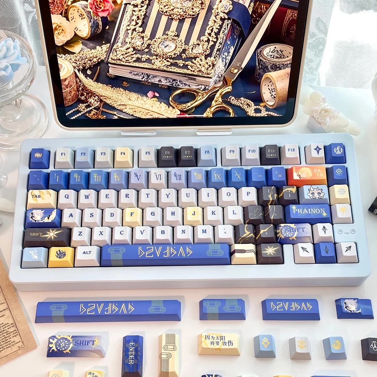 143 Keys Honkai: Star Rail Keycaps Phainon Theme Keycap Anime Game Key Cap PBT DYE SUB Cherry MX Switch for Mechanical Keyboard