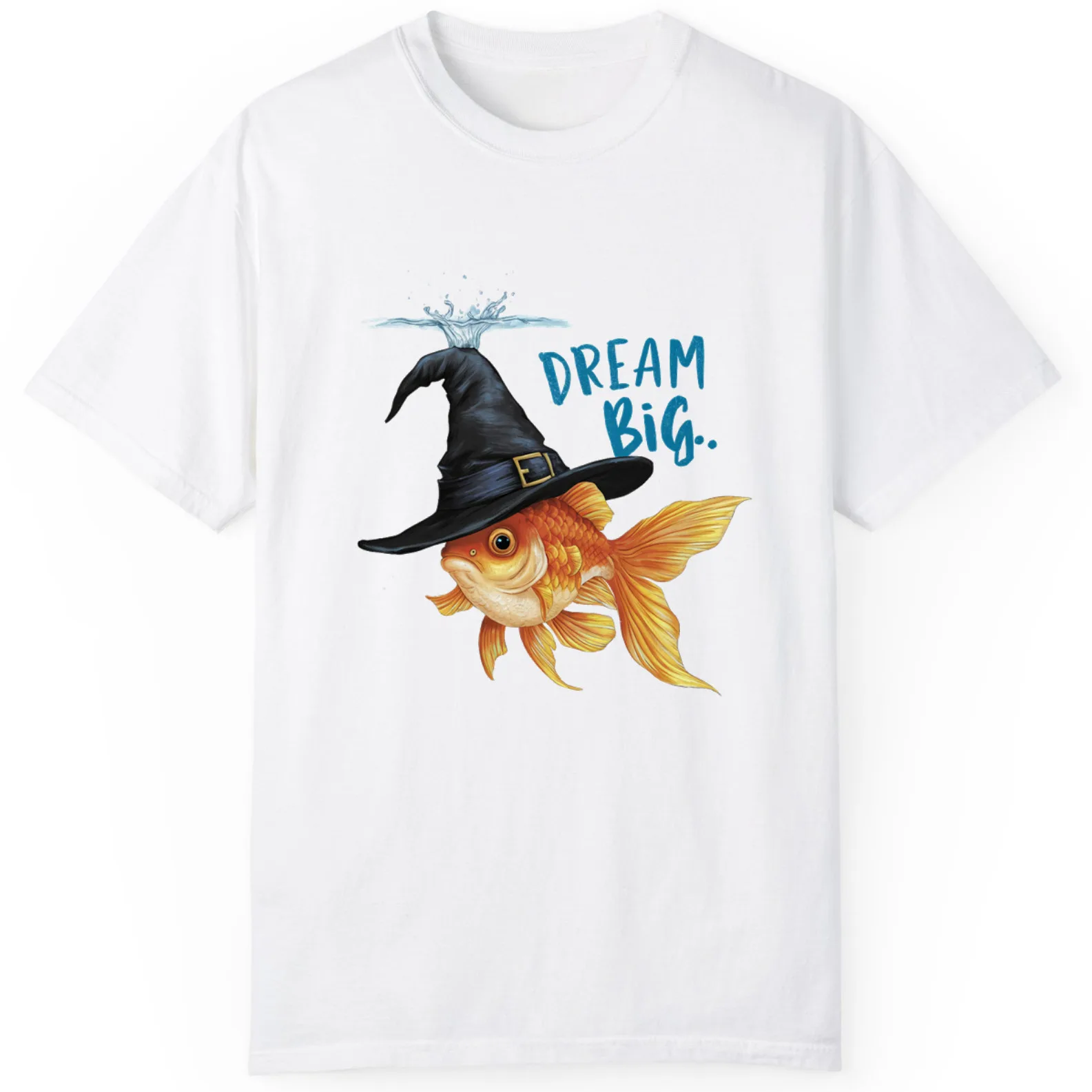 Dream Big Goldfish With Shark Fin Funny Unisex T-Shirt