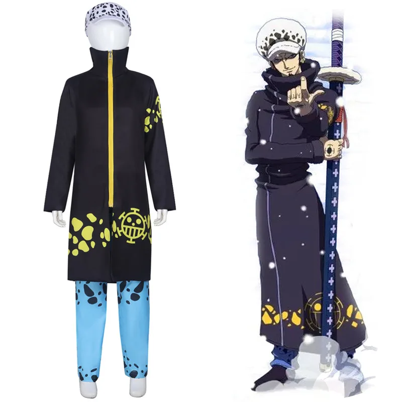 

Trafalgar Anime Doctor Cosplay Cape Coat Kids Law Doctor Style Cosplay Skull Print Pirate Role Play Outfit