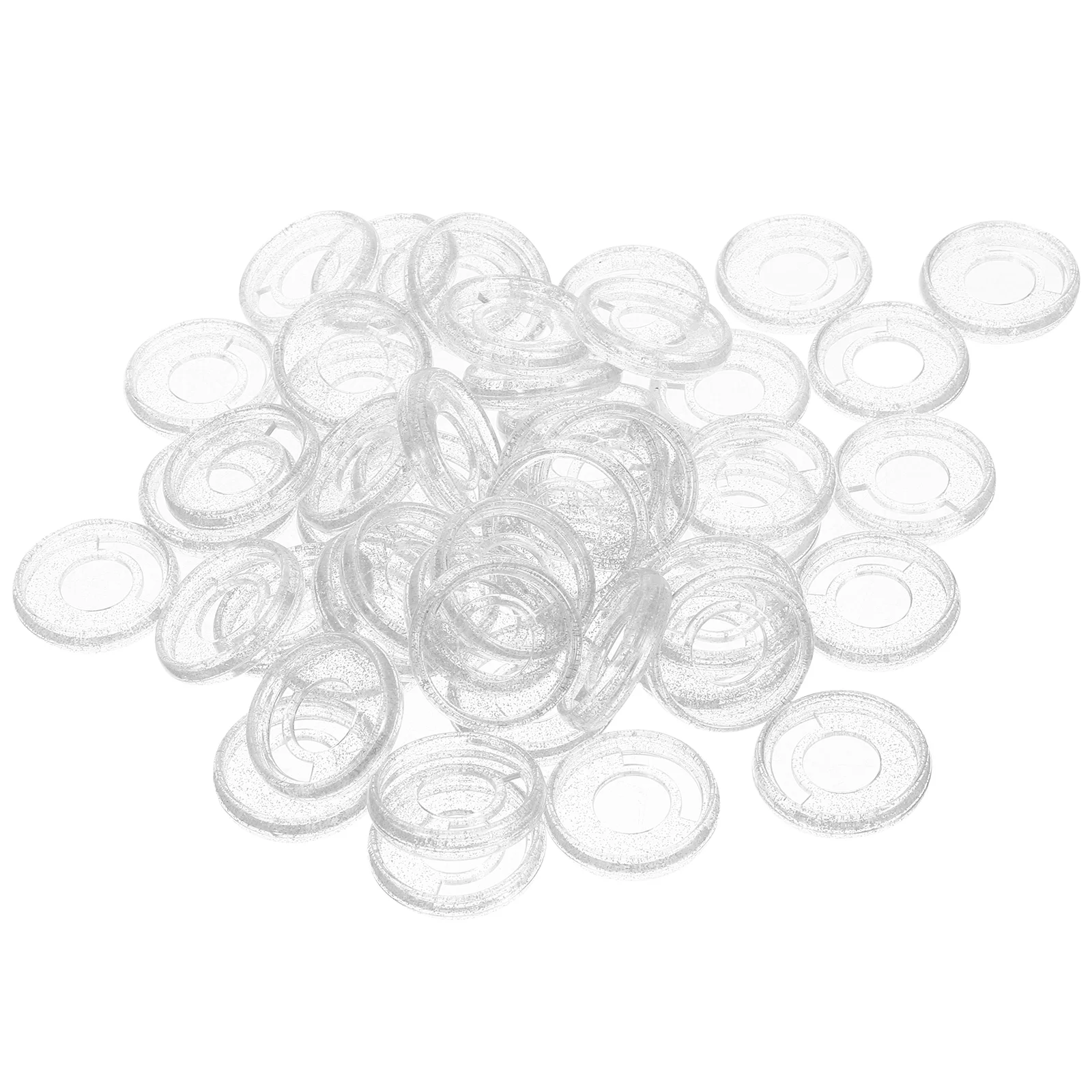 50 Pcs Plastic Loose Leaf Binder Discs Notebook Tiny DIY Buckles Planners Binding