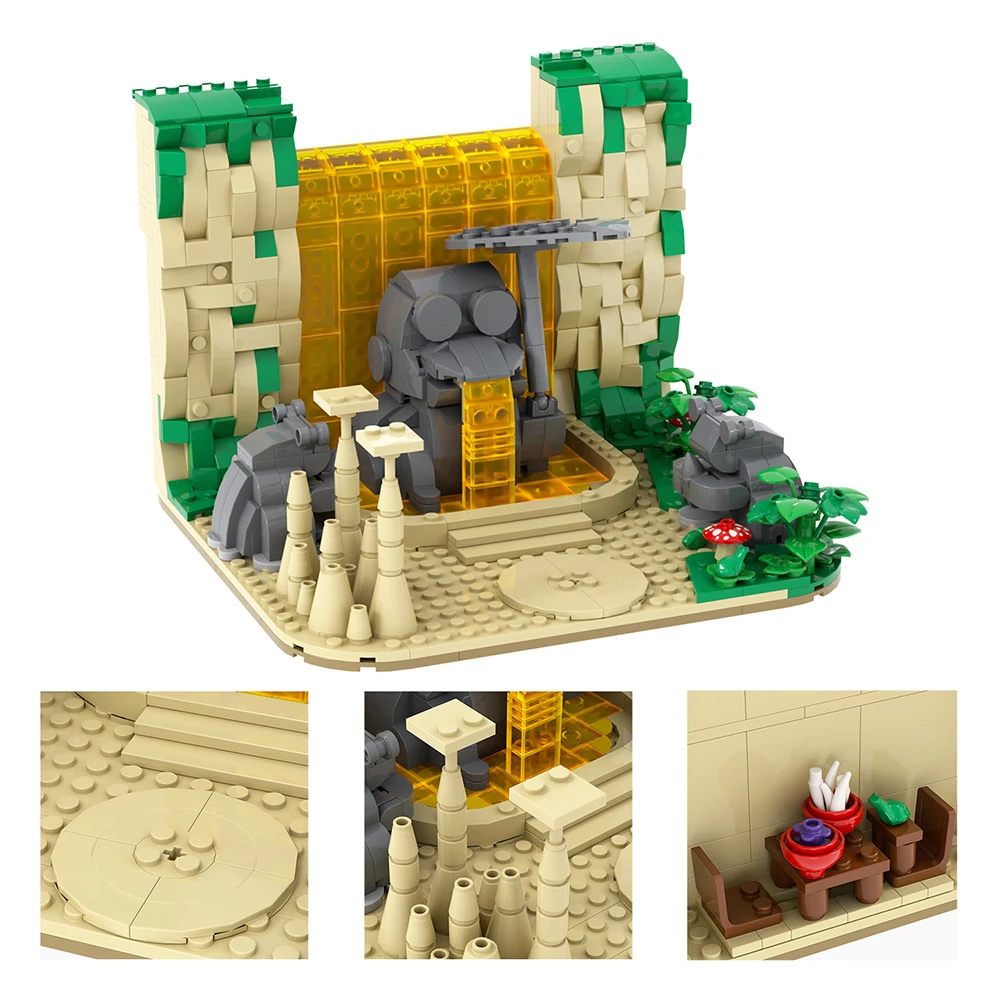 مجموعة لبنات بناء مشهد كرتوني MOOXI-Anime ، متوافقة مع رأس مقوس ، نموذج شخصية حركة الحروب ، ألعاب للأطفال ، هدية عيد ميلاد