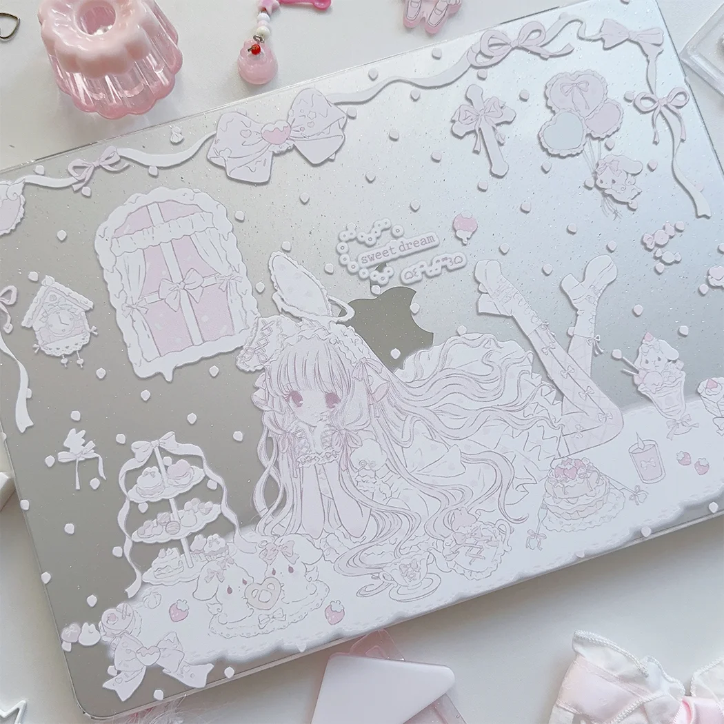 Anime Girl Sparkling Laptop Case For Macbook Neo 2026 A3404 Air 13 15 M4 M5 A3448 Touch Bar ID Pro 14 A3426 Mac 16in A3428 Cover