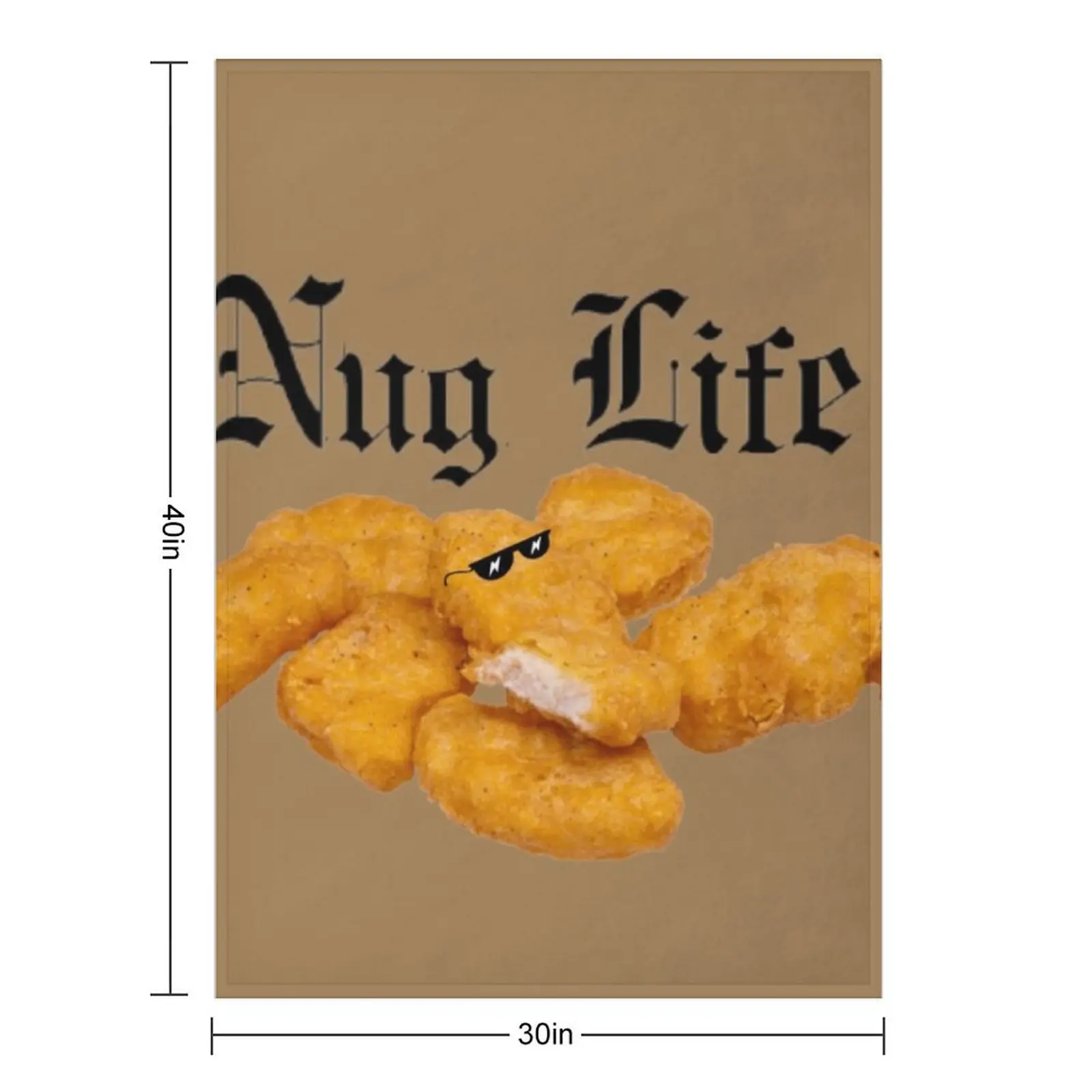 Плед Nug Life Chicken Nuggets тонкий декоративный плед теплый зимний мягкий плюшевый в клетку
