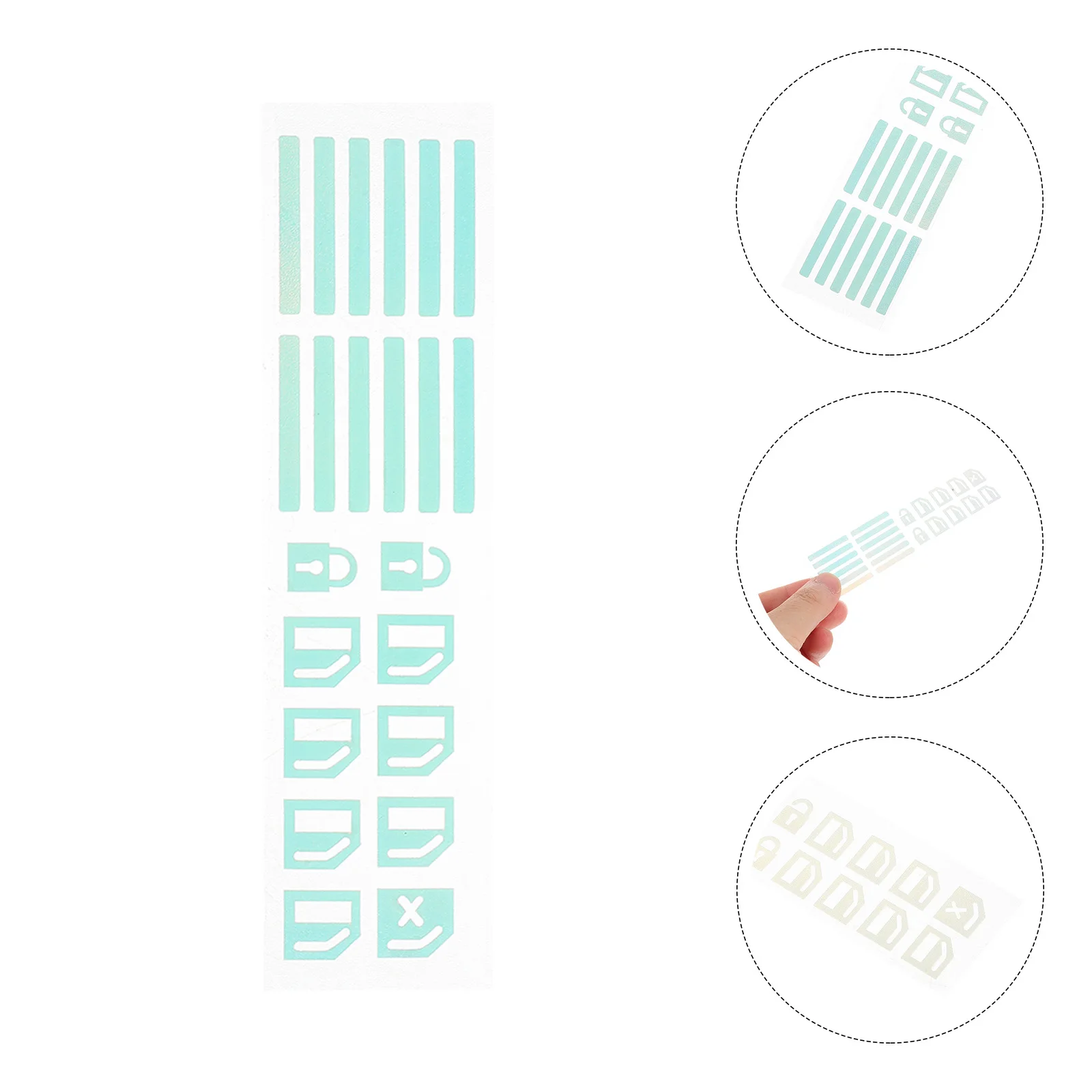 

1 Set Of Waterproof Luminous Stickers Glow In Dark Adhesive For Interior Buttons Durable Decorative Stickers All Car s Long