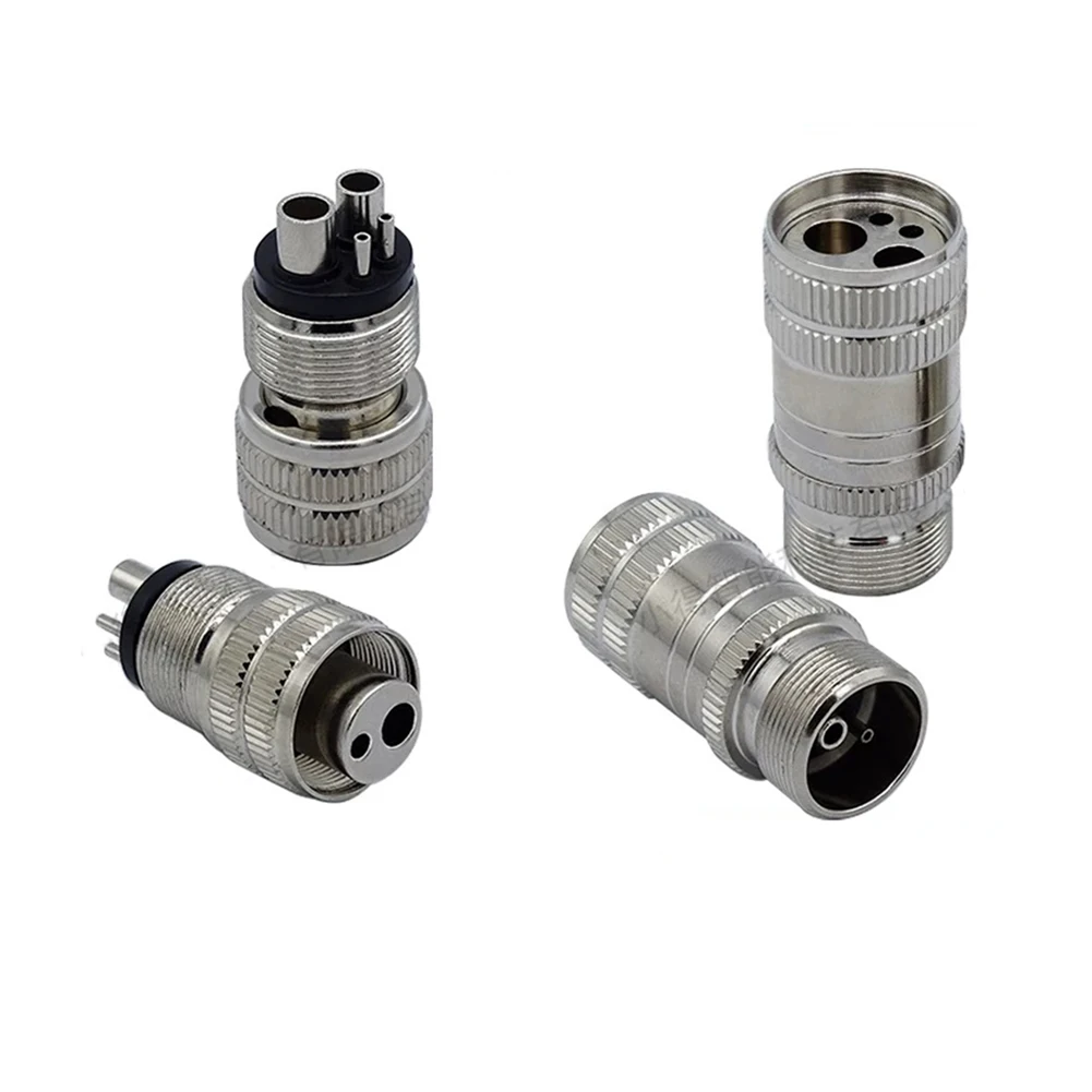 2/4 Holes Dental Handpiece Adapter High-speed Unit Motor Coupler Turbine Changer Connector Dental Chair Tubing Hose Converter