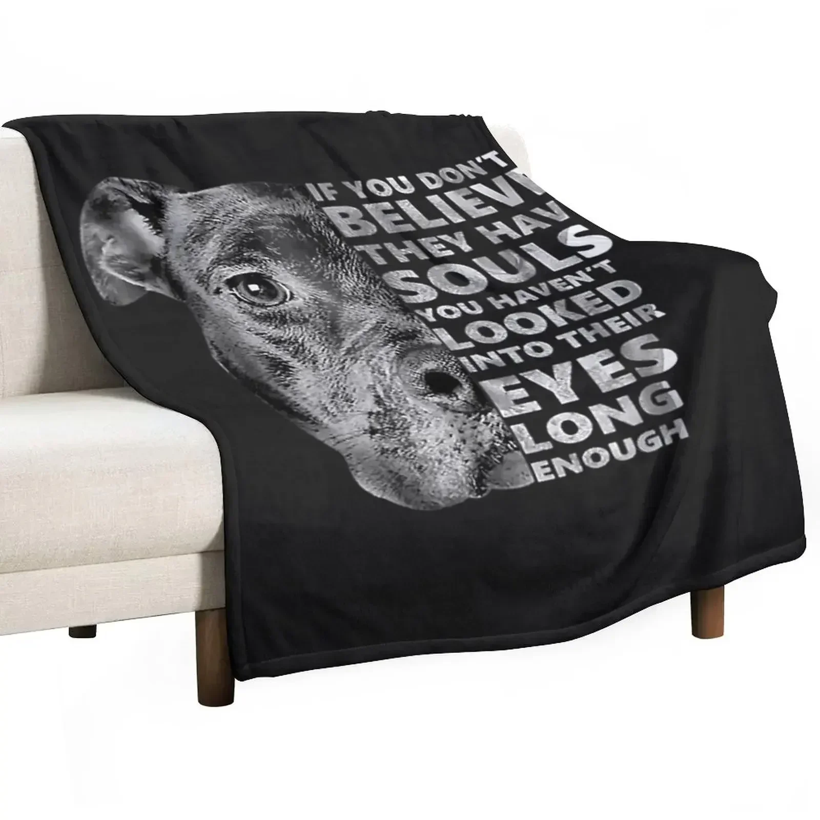 

Soul Pitbull I Love Pitbull Dog Lover Tshirt Throw Blanket Sofas Loose Summer Flannel Fabric Blankets