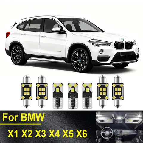BMW X1 E84 F48 X2 F39 X3 E83 F25 X4 F26 X5 E53 E70 X6 E71 차량용 LED 실내등 키트 캔버스 돔 맵 트렁크 램프 BMW X1 E84 F48 X2 F39 X3 E83 F25 X4 F26 X5 E53 E70 X6 E71 차량용 LED 실내등 키트 캔버스 돔 맵 트렁크 램프