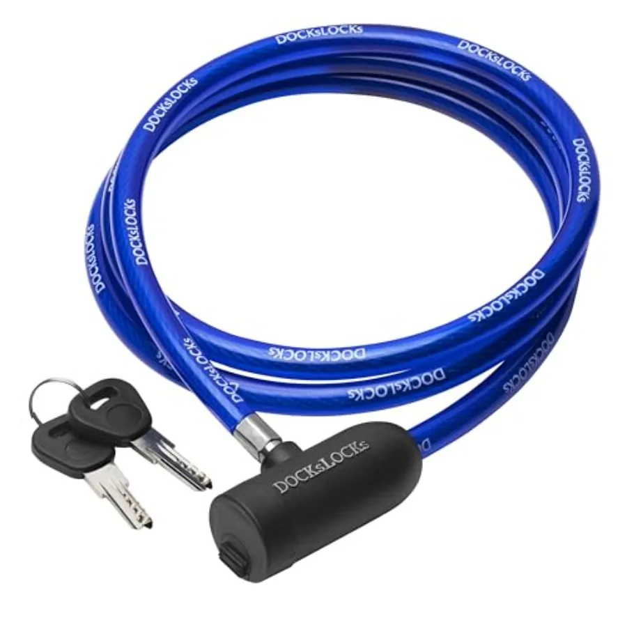 

Weatherproof Security Cable Lock with Keys to 25Feet Lengths Anti-Theft for Kayak, Bike, Paddleboard, Scooter, Equipment, Bicyc