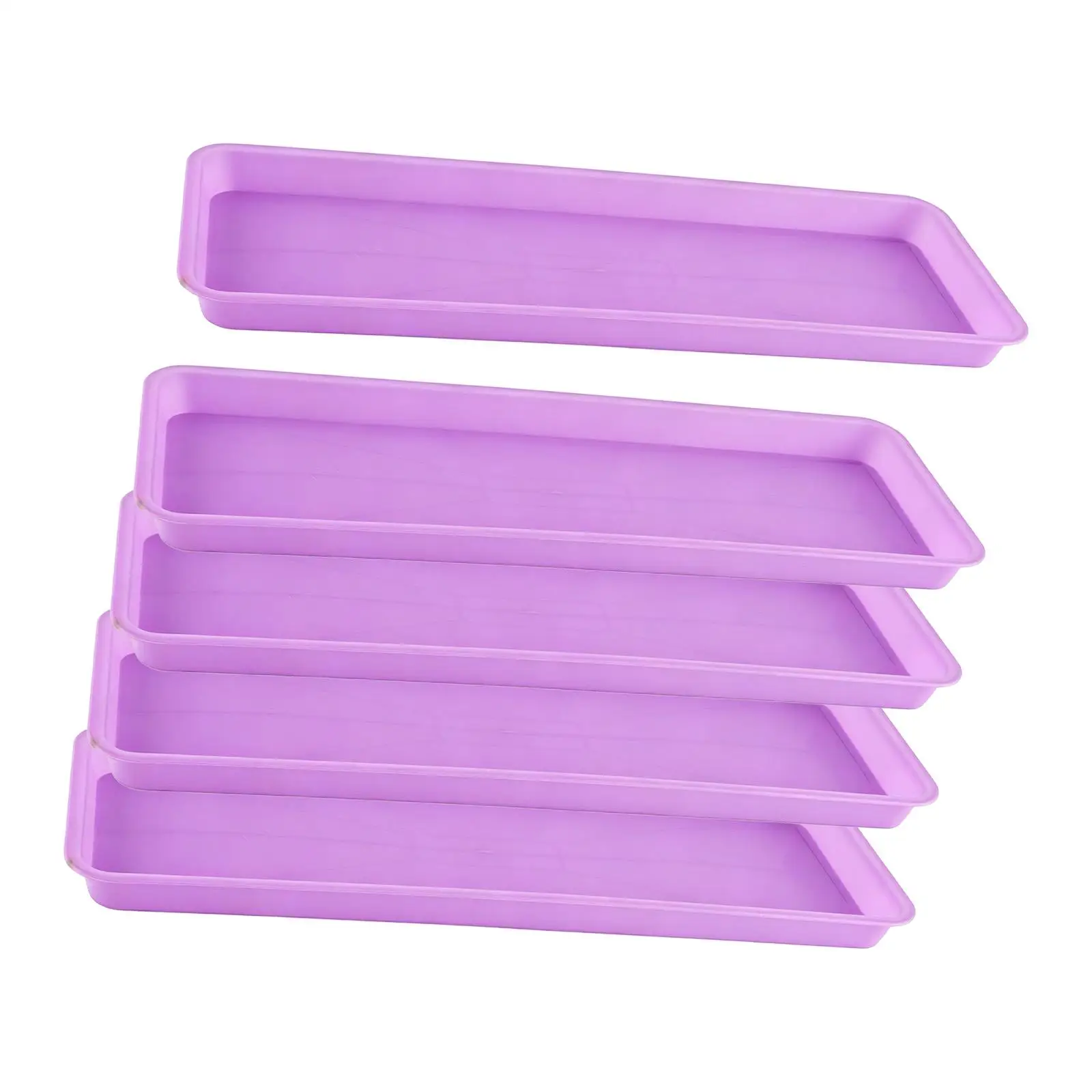 Durable Planter Saucers Trays Set Rectangular Easy Clean Plant Drainage Multipurpose Flower Pot Tray for Garden Windowsill