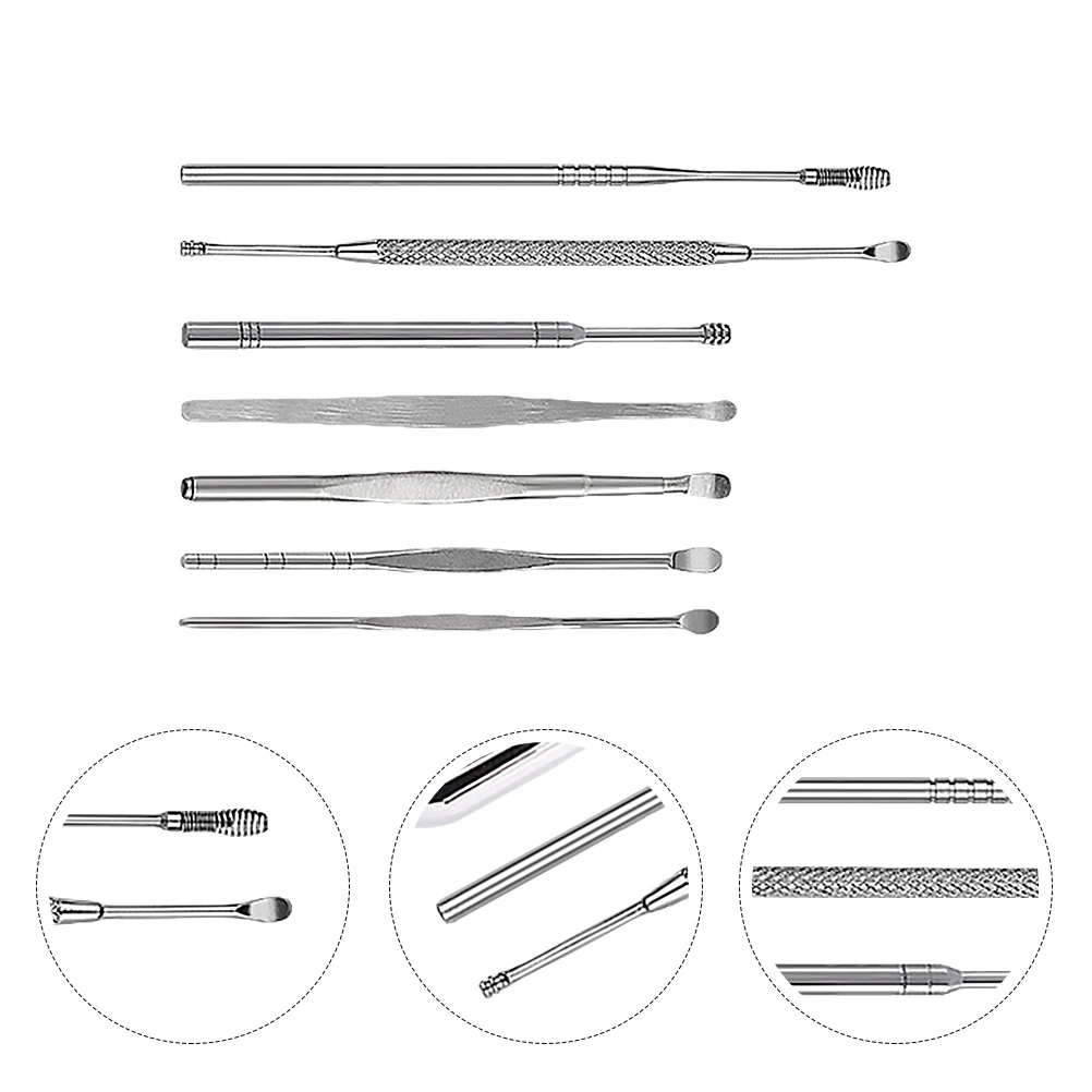 

Ear Cleaning Tools Set Stainless Steel Remover Kit Care Tools Skid Resistance Handle Lightweight Practical Gift