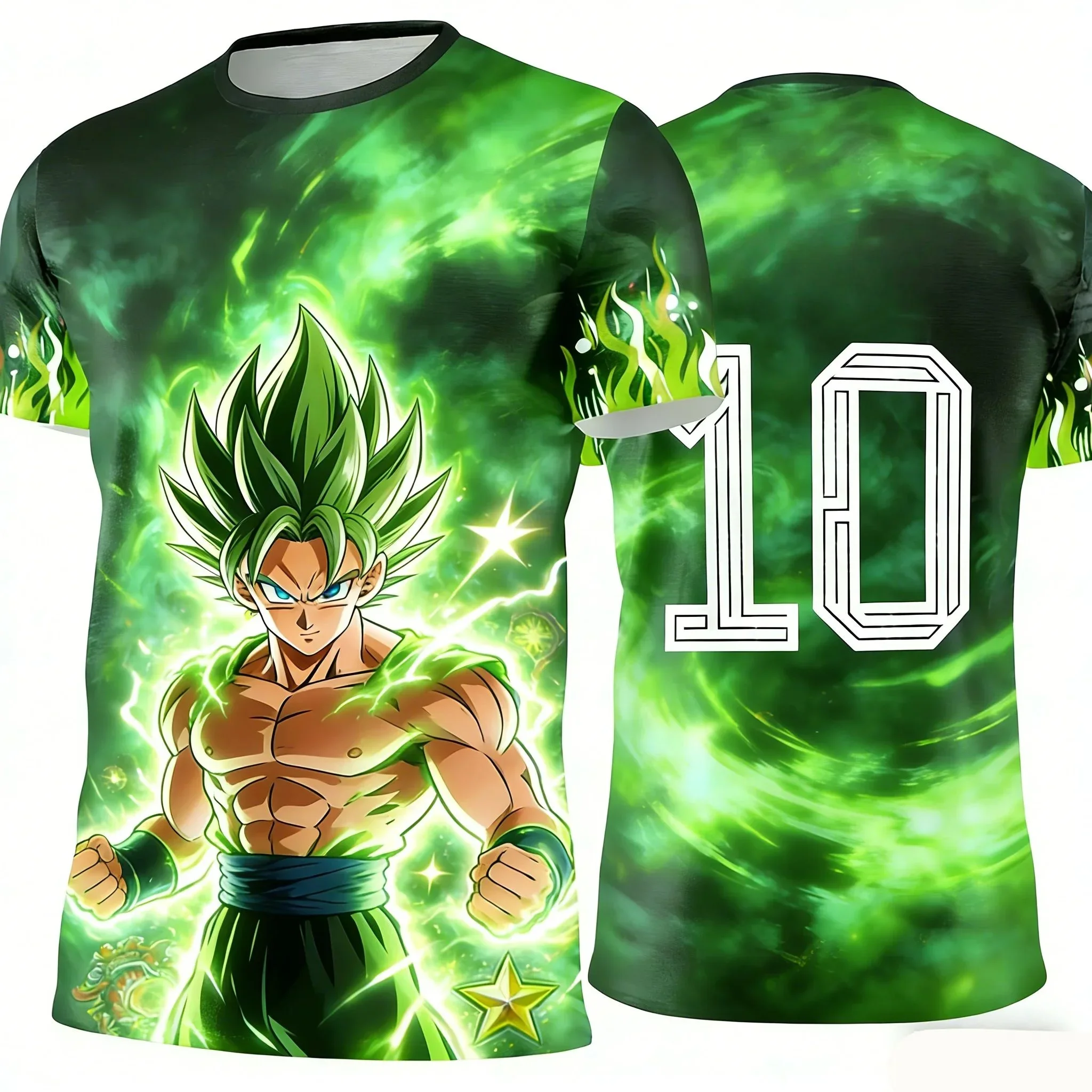 2026 Dragon Ball Football 3D Printing 10 Special Edition Football Set Children's Adult Football T-shirt Men's Football T-shirt