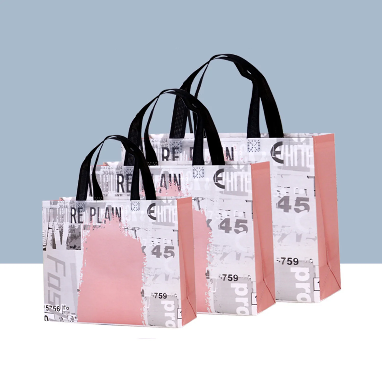 1 PC Non Woven Shopping Bags Reusable Grocery Bag Tote Bag With Handle Gift Bag Favor Package Bags