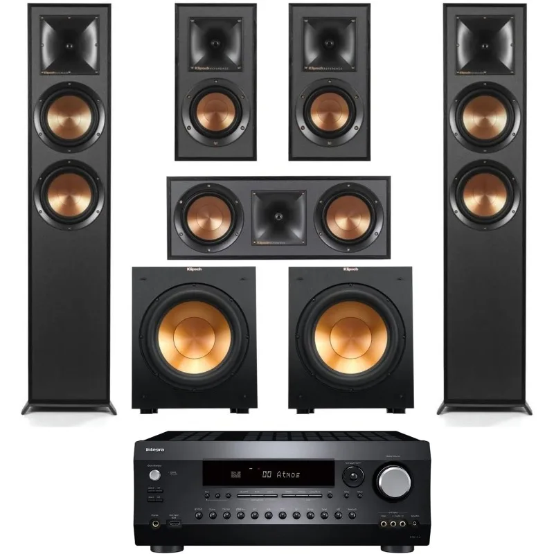 Reference 5.2 Heimkinosystem, Bundle 2X R-625FA Stand 2X R-12SW Subwoofer, R-52C Center, R-41M Bücherregal Sp