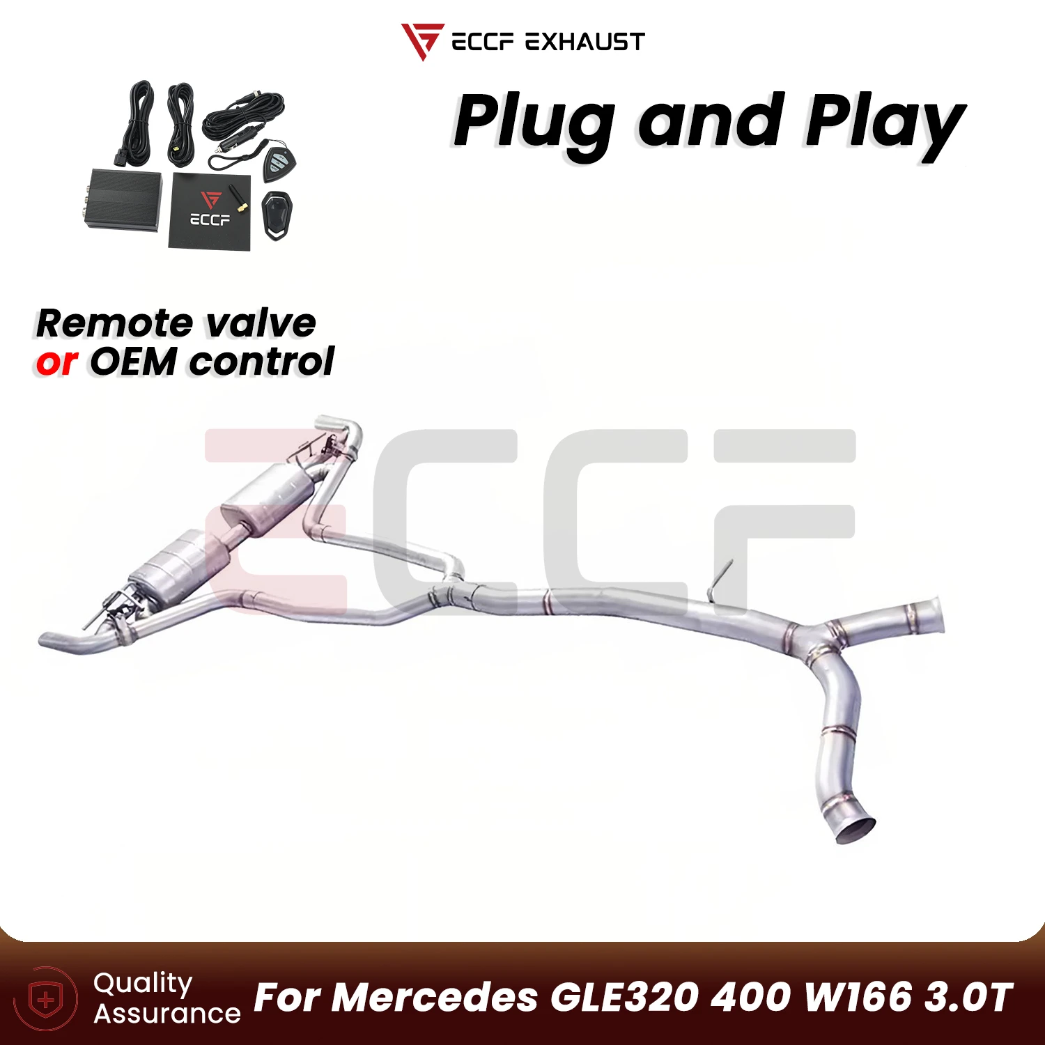 Sporty Stainless steel Catback Exhaust FOR Mercedes GLE320 400 W166 3.0T Aggressive Exhaust Sound Plug and Play