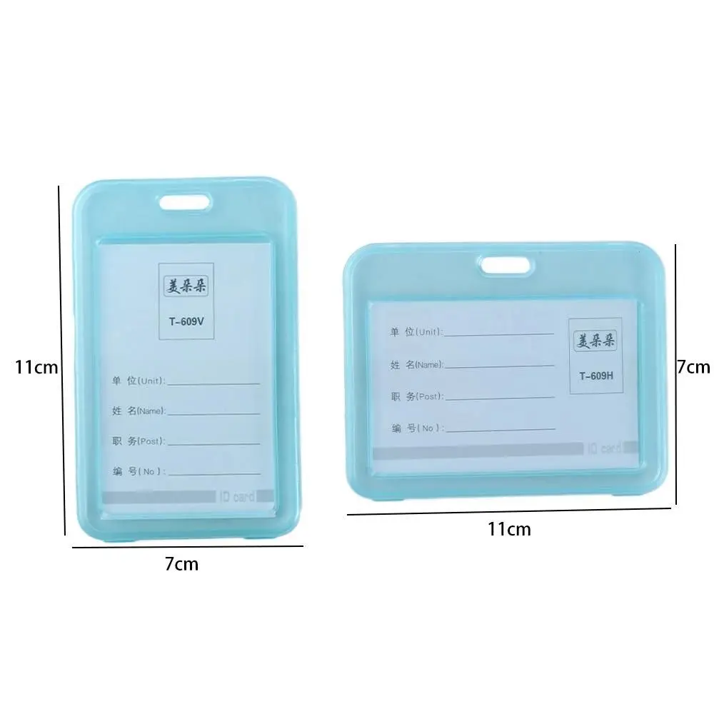 Retractable Pull Badge Holder Work ID Card Bus Card Holder Credit Cards Protector Transparent Card Cover Student Card Sleeves