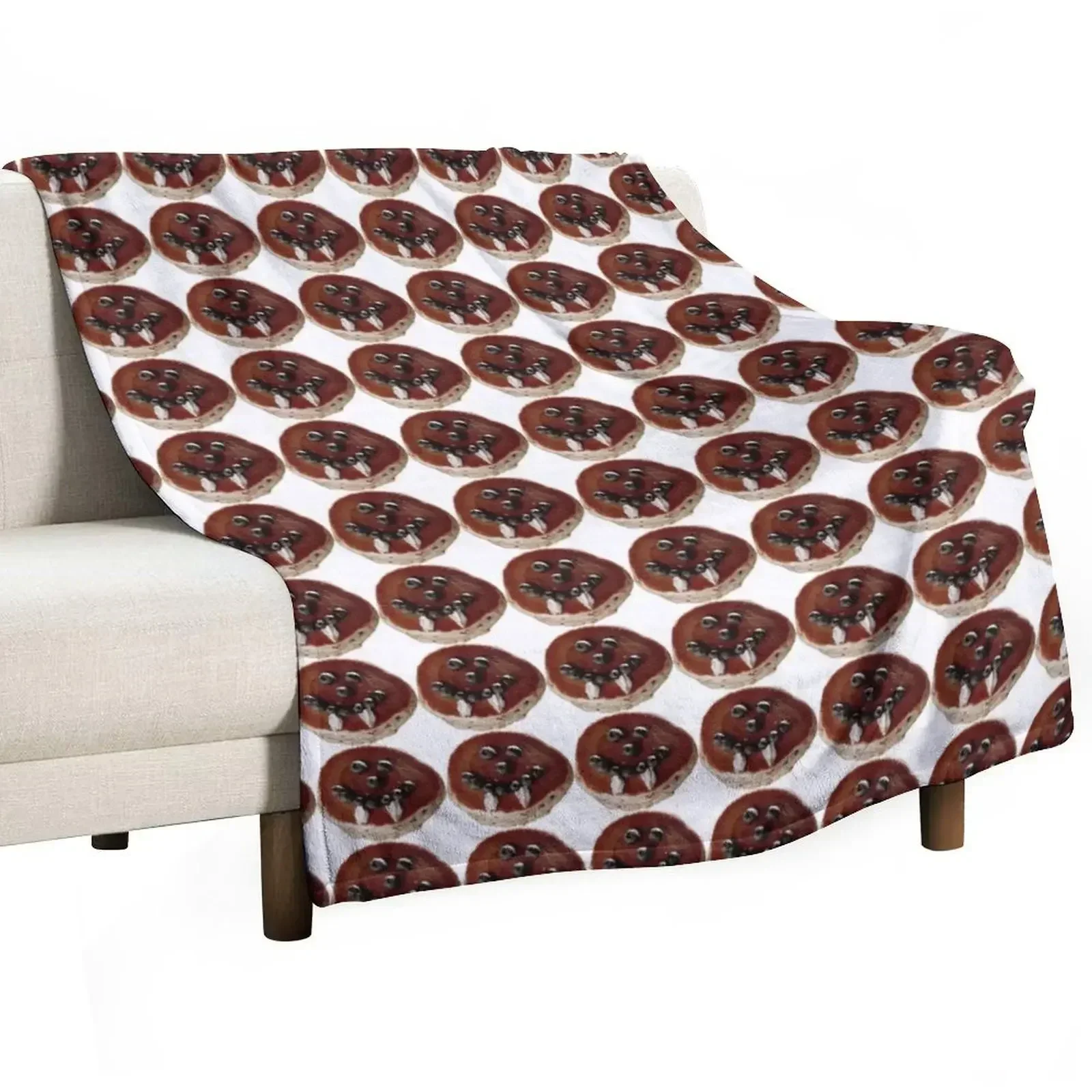 damon vampire pancake Throw Blanket sofa bed Softest valentine gift ideas wednesday Soft Beds Bed linens Blankets