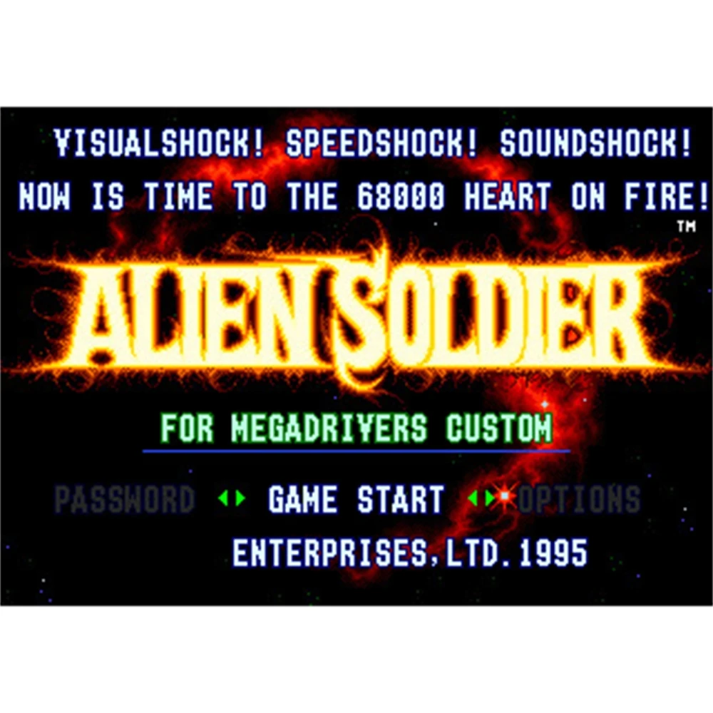 Hottest Alien Soldier 16 Bit MD Game Card For Sega Mega Drive For Genesis