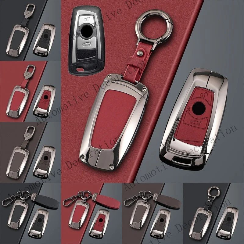 

Z+ Zinc Alloy Leather Car Key Fob Case Cover For BMW 3 4 5 6 7 M5 X2 F30 F15 X3 X4