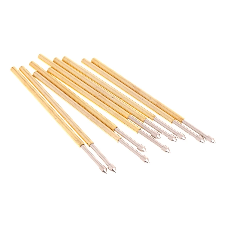 

100 Pcs/1 Set Professional Spring Test Probe Pogo Pin P100-E2 Dia 1.36mm Length 33.3mm