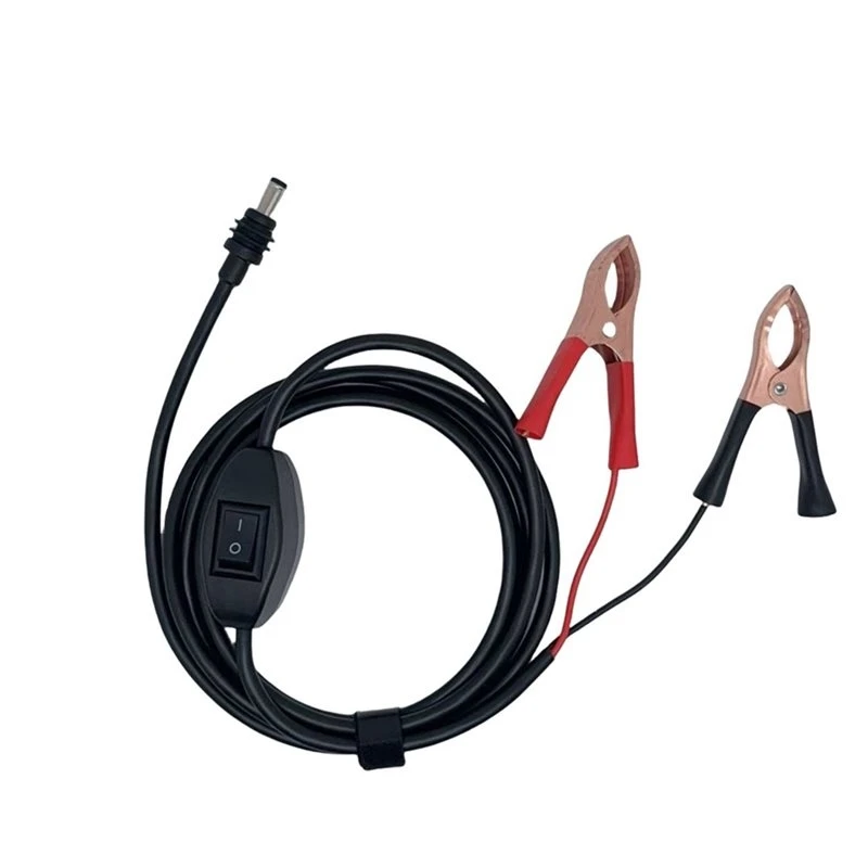 Alligator Clip 12-48V DC Power Cable 5M 12-48V 16AWG Wire For Starlink Mini With Built-In Switch-[No.3 Elnic]