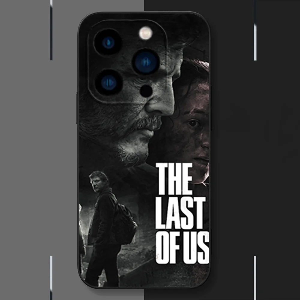 Game T-The L-Last of U-Us Phone Case for iPhone 12 11 13 14 15 16 Max Pro Plus Black Soft Silicone Cover image 5
