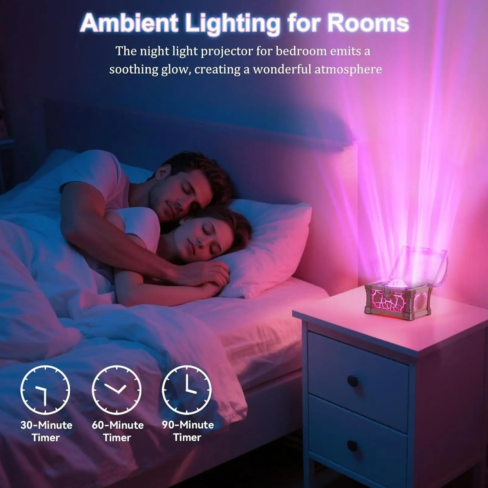 

Galaxy Projector Cute Dimmable Remote Control Lamp Magic Chest LED Projector Night Lamp For Kids Adults Boys Girls Women Mom