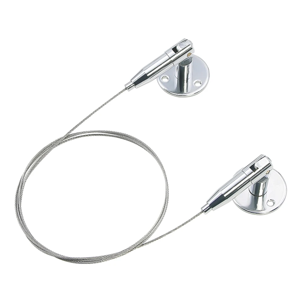 Adjustable 2mm Steel Wire Hanging Rope 180 ° Rotation Extended Movable Code Hanging Curtain with Lock Buckle Bathroom Pull Rope