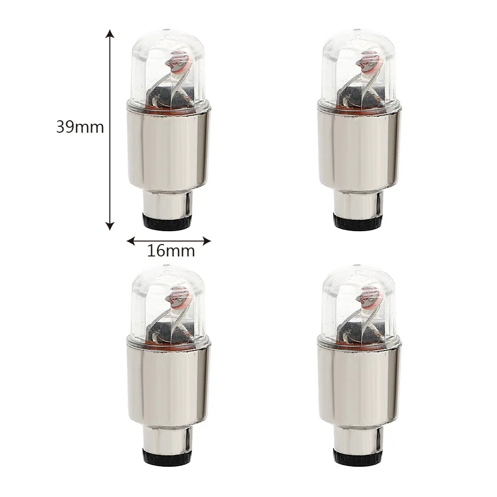 Luces de rueda de coche, 4 piezas, válvula de aire, vástago, cubiertas de luz LED, accesorios para motocicleta, lámpara de cubo de neumático de bicicleta