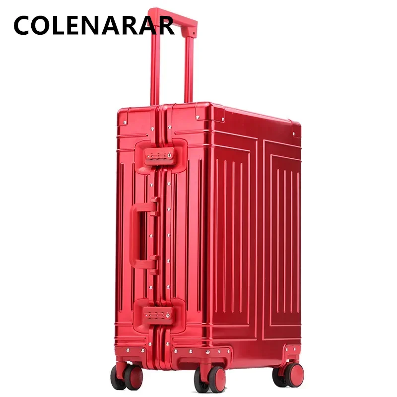 COLENARA-Valise à Roulettes en Alliage d\'Aluminium et de Magnésium, Valise de 24 et 29 Pouces, Valise à Roulettes, Bagage de Cabine, 20, 26
