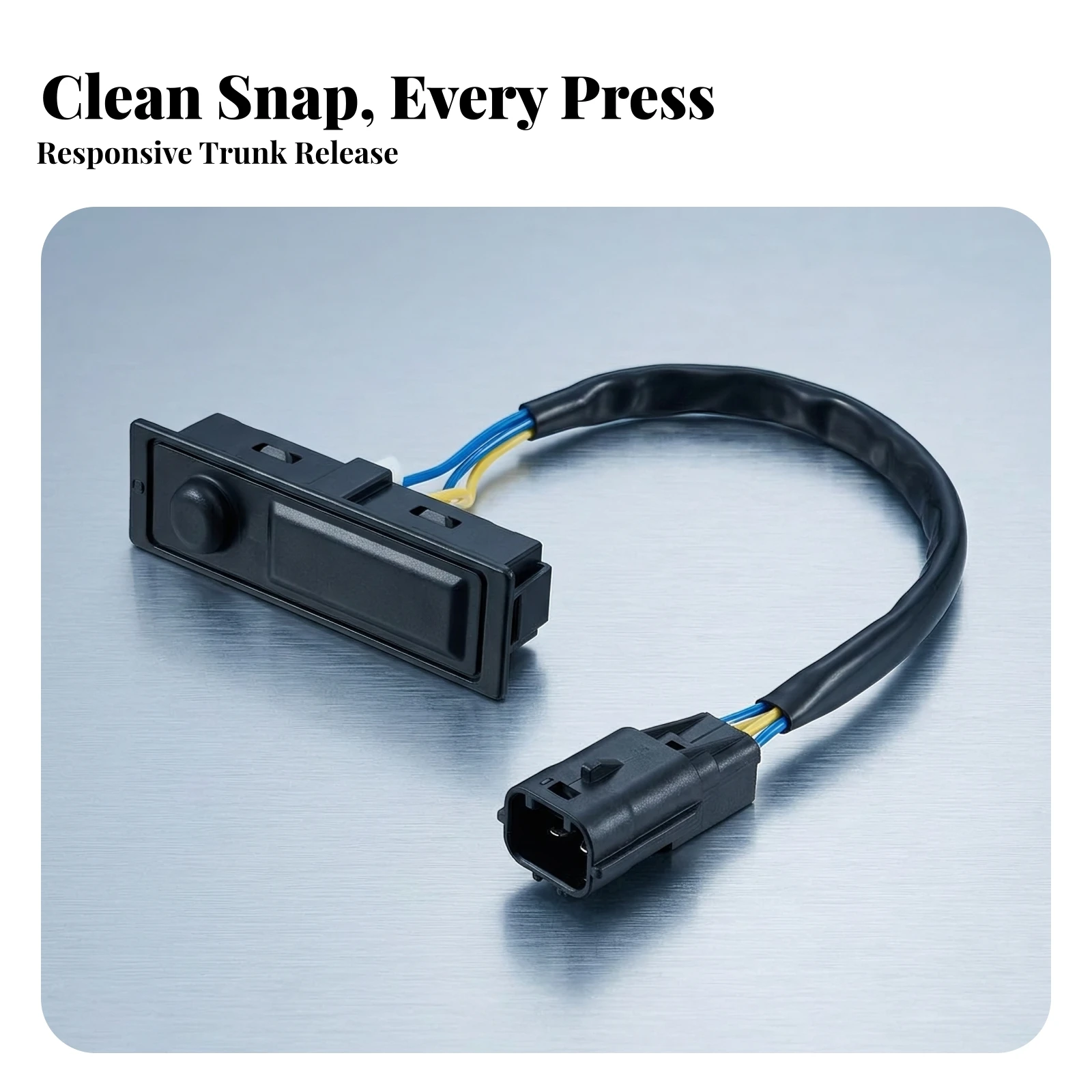 Tailgate Switch Button with Harness Connector Direct Replacement Trunk Release Switch with Harness Easy to Install Convenient
