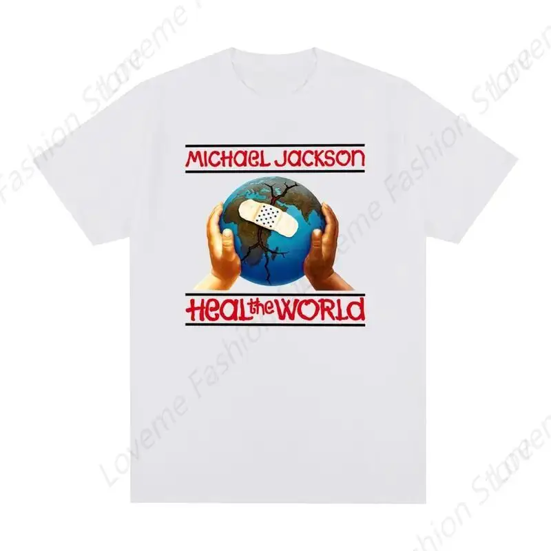 Michael Jackson Heal The World 1997 World Tour Vintage T-shirt Cotton Men T Shirt New Tee Tshirt Womens Tops