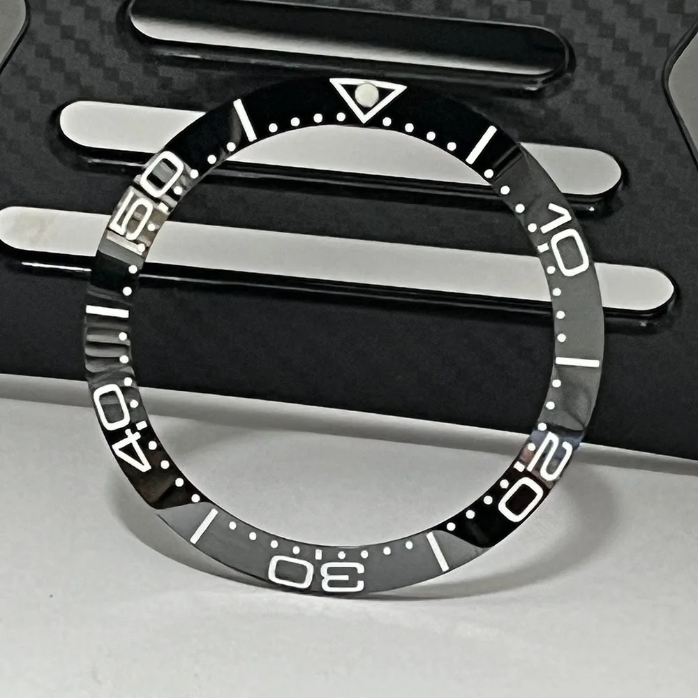 جديد 38 مللي متر * 30.4 مللي متر إدراج سيراميك عالي الجودة مناسب لملحقات ساعة الحركة الأوتوماتيكية 40 مللي متر NH35 NH34