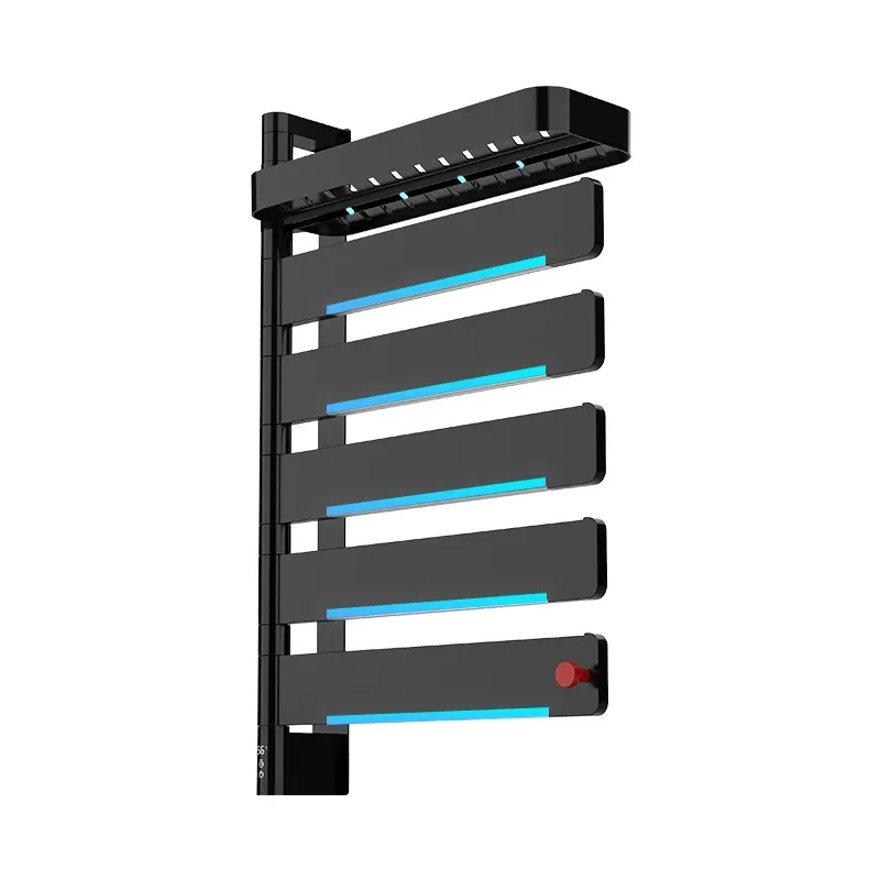 رف المناشف الذكي، بدون ثقب، تسخين وتجفيف ضيق للغاية، رف دوار، رف المناشف. #1