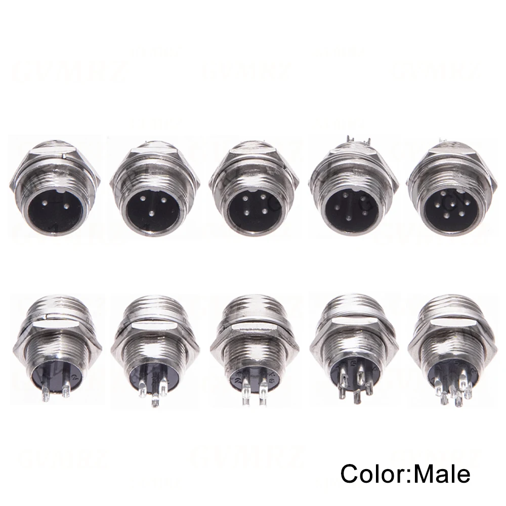 GX12 2 3 4 5 6 Pin Docking Aviation Plug Socket Waterproof Circular Connector Integrated circuit