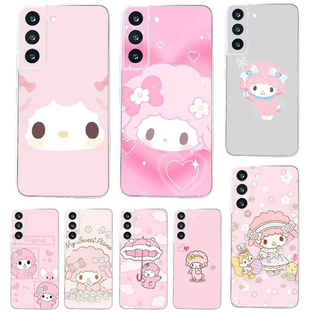 S-Sanrio My Sweet P-Piano Phone Case For Samsung Galaxy A71,70,52,51,40,31,A50,30S,21S,Note20ultra Transparent Cover