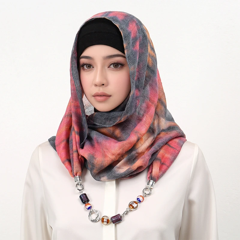 

Fashion Python Pattern Scarf with Necklace for Women Head Wrap Scarf Neck Scarf Luxury Headwear Hairwrap Paisley Headband