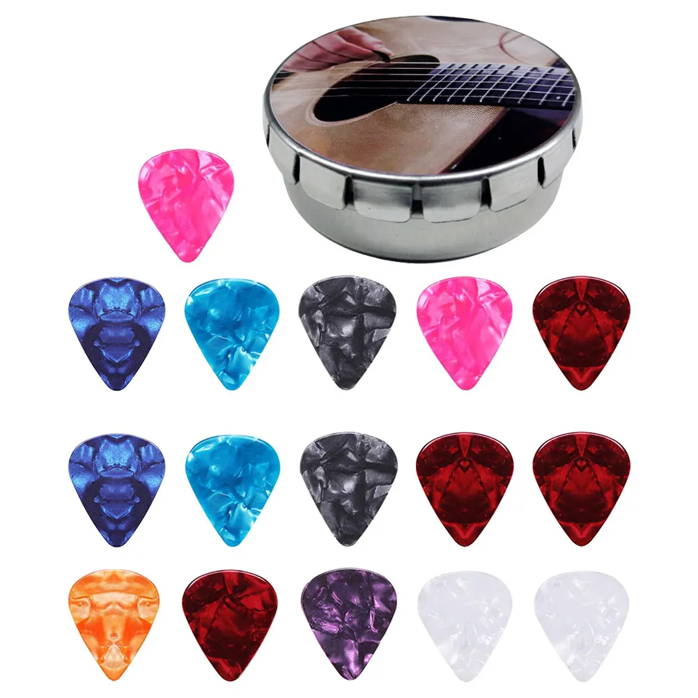 

1 Set Professional Guitar Picks Smooth Finger Protection Plectrums Easy Carry Practical Accessories For Electric Folk Guitar