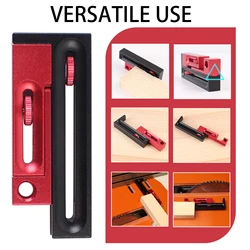 Table Saw Slot Adjuster Mortise and Tenon Tool Aluminum Alloy Movable Ruler Making Seam Movable Measuring Block Woodworking Tool