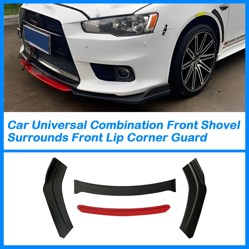 4Pcs Set Bumper Protective Covers Universal Car Front Bumper Lip Body Kit Spoiler Shovel Four-Stage Surround Corner Accessories