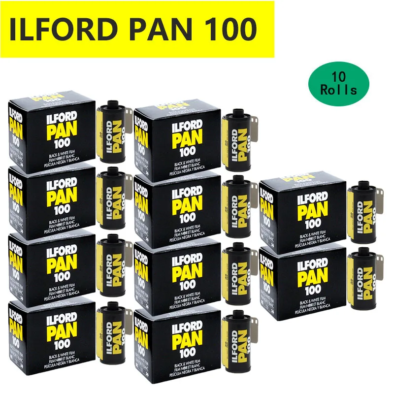 Original ILFORD PAN100 135 Black and White Film Ilford 100 36 Sheets Per Roll For 35mm Film Camera Kodak H35/H35N/M35/M38 Camera