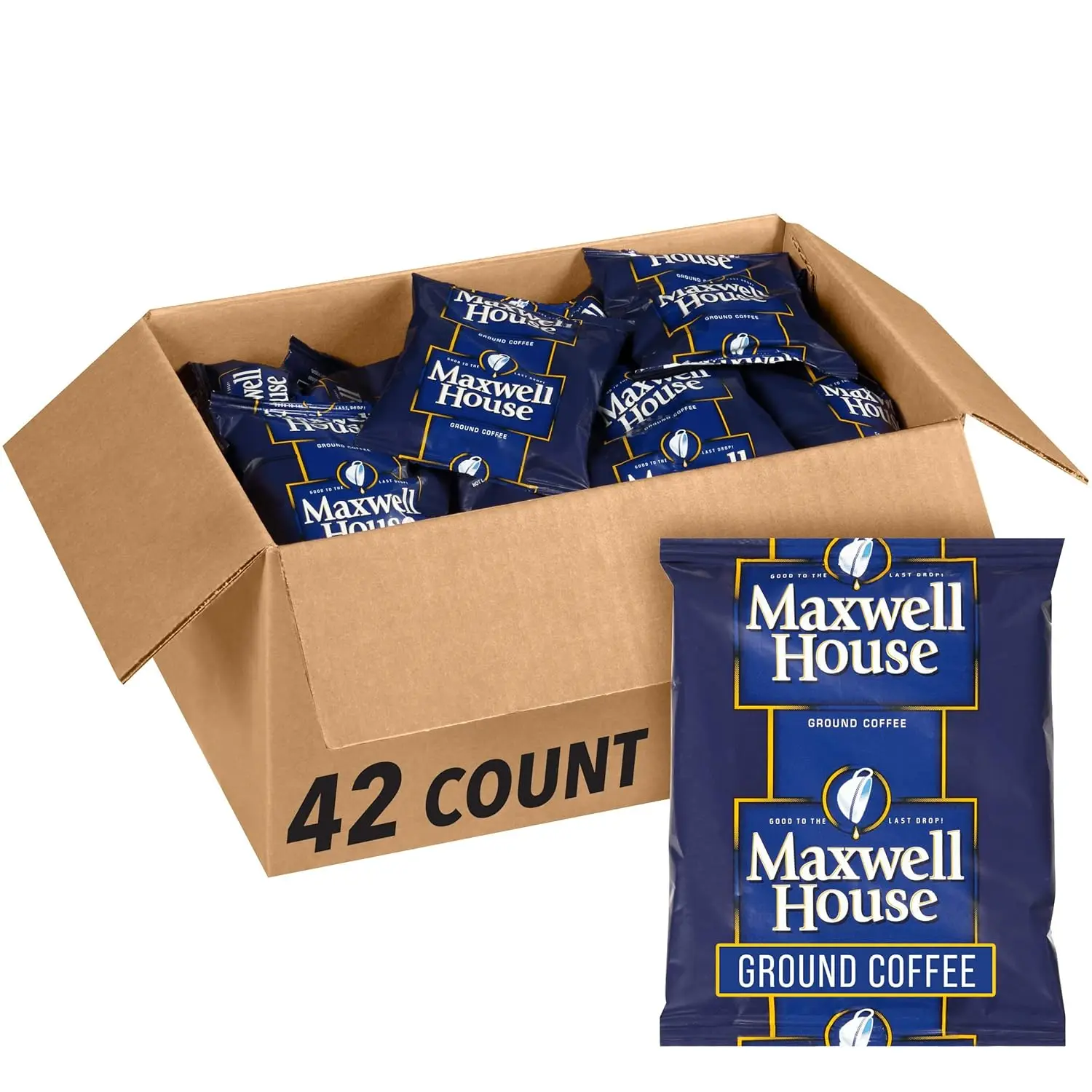 

Freshly Roasted Coffee Grounds in Convenient 1.5 oz Individual Pouches – 42 Count Pack for Daily Brewing and On-the-Go