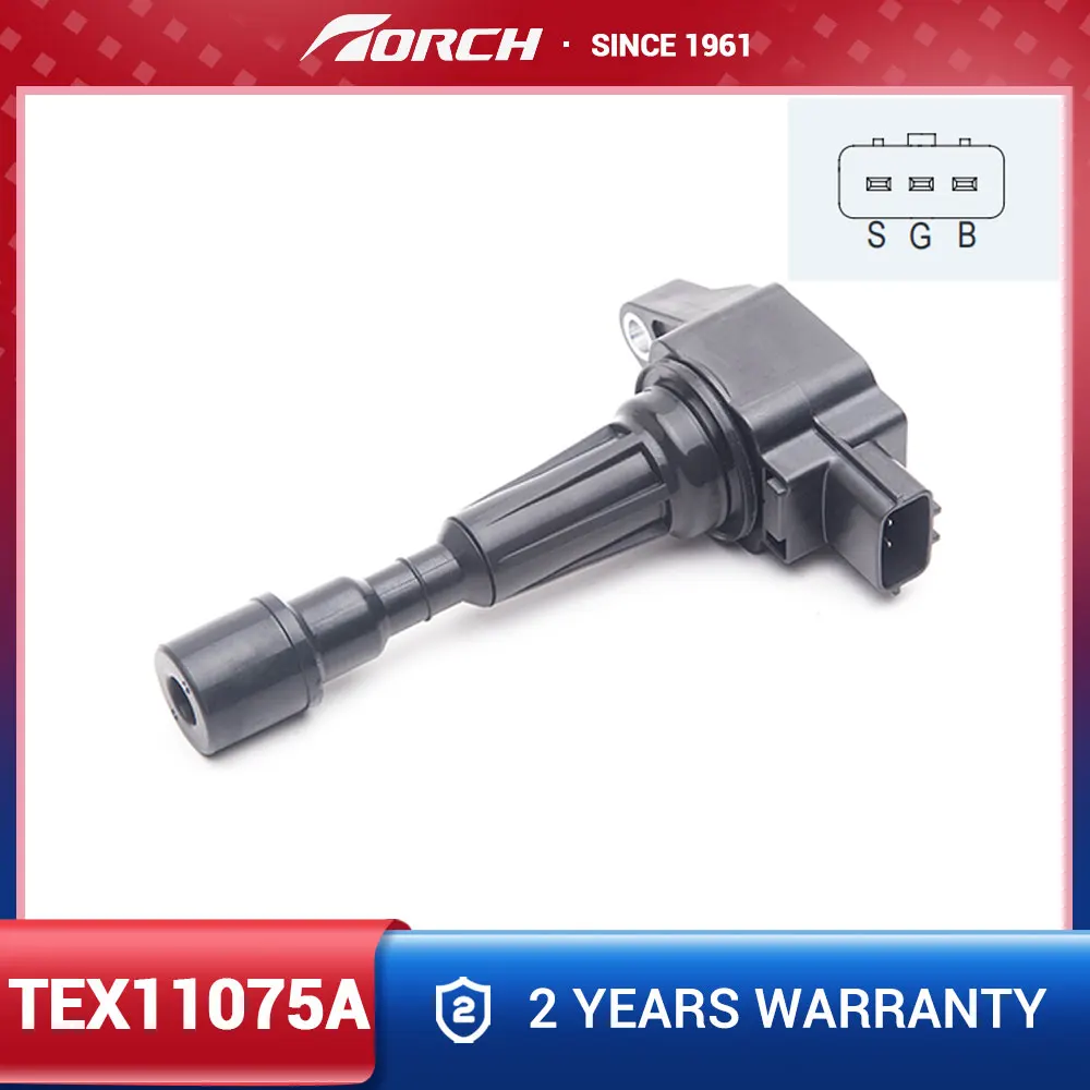 1PC Ignition Coil TEX11075A Replace for UF655 C1790 ZJ20-18-100 ZJ2018100 ZJ20-18-100A ZJ2018100A